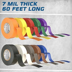 OHLECTRIC Colored Electrical Tape UL/CSA Listed, Multicolor High Temp Flame-Retardant Electrical Tape, Heat & Weather Resistant 3/4in x 60ft 7mm Thick Industrial Grade Vinyl (20 Rolls)