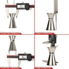 VINCA IP54 Grade Digital Caliper, DCLA-0805 8 Inch/200mm, Inch/Millimeter/Fractions Conversion, Stainless Steel, Large LCD Screen