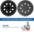 5 Inch 8 Hole Hook and Loop Sander Backing Pad Replacement for Craftsman 315112170, 315116940, 315116950, 315112180, 315279870 and Craftsman ROS Model 315 Random Orbit Sander Replacement Pad