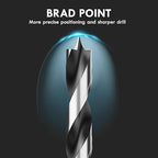 5/16" Brad Point Wood Drill Bit Set, 4Pcs Drill Bit Set with Double Flutes Design for Carpenter Woodworking and All Types of Wood