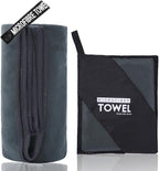 Microfiber Travel Towel, Soft Lightweight Quick Dry Towel, Super Absorbent Compact Travel & Sports & Beach Towels for Camping, Backpack, Gym, Swimming, Yoga, Hiking (M:20"×40" -Dark Gray)