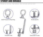 2-Pack Small C Clamps – 304 Stainless Steel Beam Clamps with M10 Screw Ring | Adjustable, Rust-Resistant I Beam Clamps for Ring Beams, Welding, Woodworking, Plants & Desk Use. Wide Jaw Openings(100MM)