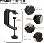 Heavy Duty C-Clamp Mount Compatible with RAM Systems 1" and 1.5" Size Round Ball Bases,Aluminum C Clamp Kayak Mount,3.27-Inch Jaw Opening