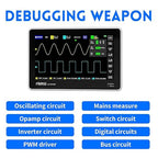 [FNRSI Upgraded 1013D Plus 100X Probe] Oscilloscope Portable Digital Tablet Oscilloscope with 2 Channels 100Mhz Bandwidth 1GSa/s Sampling Rate 7" TFT LCD Touch Screen 100X High Voltage