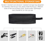 Stainless Steel Cable Tie Gun Kit：With 300pcs Uv Resistant Black Metal Zip Ties Heavy Duty Outdoor (150 Each of 8, 12 Inch) Adjustable Fastening Cutting Tie Tool Sets，for Chainlink Fence，Exhaust Wrap