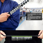 AMM 9-Piece Socket Organizer, 1/2 inch, 3/8 inch and 1/4 inch Drive ABS Tools-Green Socket Holder,Heavy Duty Socket Racks, Premium Quality Socket Clip Rail Holder,The Best Tool Trays in The Garage