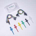 Test Lead Set, Mini Grabber Test Hook Clips Silicone Jumper Wires Cable for Logic Analyzer Electrical Testing, 60 V, 3A(6 Colors 18PCS)