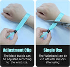 100 Cloth Wristbands for Events, Lightweight Concert & Club Entry (Color : Water Green)