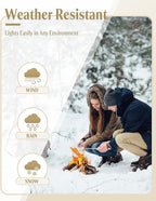 Fire Plugs Fire Starters - Windproof Fire Starter for Campfires Long Brun Time - Fire Starters for Fireplace,Chimney,BBQ Grill,Camping Fire,Wood Stove - Emergency Survival Tools 24pcs