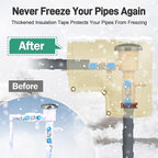 Pipe Insulation Tape, Foam Insulation Tape for Outdoor Pipes Winter Freeze Protection, Foam Pipe Insulation Wrap, Heat Tape for Water Pipes, Copper Pipes, PVC, AC Line, 3in x 15ft, Grey