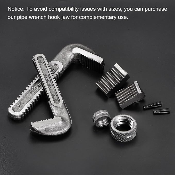 HARFINGTON 14" Pipe Wrench Nut Alloy Steel Replacement Parts for 14-inch Adjustable Pipe Wrench