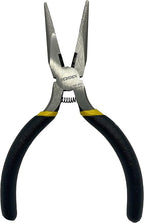 BOOSDEN 4-Piece Pliers Set Including 25mm Rubber Hammer, 5" Wire Cutters, 5" Needle Nose Pliers, 5" Diagonal Cutters For Basic Repair, DIY Projects and Home Maintenance