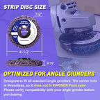 10 PCS - Paint Stripping Wheel Disc Abrasive, Remove Paint Coating Rust Welds Oxidation - Efficient Strip Disc for Metal Surface Preparation & Angle Grinding - (4-1/2" x 7/8")