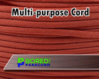 BORED? PARACORD! 550 lb Paracord - Ideal for Crafting, Camping, DIY Projects, Active & Military Outdoors - Strong Survival Rope - Tactical Parachute Cord Type III - International Orange 1000 Feet