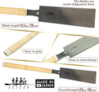 SUIZAN Ryoba Double Edge Saw 9.5" - Professional Japanese Pullsaw Handsaw Woodworking Tools