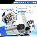 Flexzion Tube Cutter, Heavy Duty Tubing Pipe Cutter, 3/16 to 1-1/4 inch Cutting Diameter, Ideal for Cutting Copper, Aluminum, Brass, Steel, Plastic and More