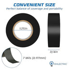 OHLECTRIC Professional Grade Vinyl Electrical Tape (10 Pack) Black - 7 Mil Thick Flame-Retardant, Heat & Weather Resistant 3/4 Inch x 60 Feet | Ideal for Contractors & Electricians