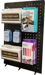 Torched Pegboard Display Stand for Jewelry, Craft Shows, Selling, Vendor Events, Tools, Peg Board Accessories Rack Organizer, XXL 15.75" L x 4.3" W x 23.75" H, Ebony