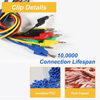5pcs Banana to Banana Plug Test Lead Set, 4mm Stackable Banana Plug Test Lead for Multimeter, Flexible Electrical Test Wire 3.3ft/1m 1000V 15A