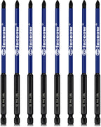 8 Pcs Phillips Head Impact Driver Bits, #2 Phillips Head Screwdriver Bits Set, 6" S2 Alloy Steel Impact Bits, 1/4" Hex Shank Screwdriver Drill Bit, CNC Machined ph2 Impact Drill Bits