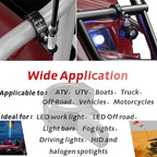 Thicken UTV LED Light Bar Mounts 2PCS, Heavy Duty CNC Aluminum 360° Adjustable Whip Light Mount Light bar Mounting Bracket, Fit 1.5''/1.75''/1.85''/2''/2.1'' Roll Cage