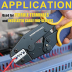 haisstronica ferrule Crimping Tool,24-8 AWG Sleeves Ferrule Ratchet Wire Crimping Tool
