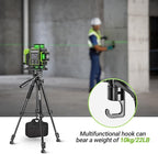 Huepar Professional Laser Level Tripod, 60 Inch Adjustable Laser Level Stand, Suit for Heavy Duty Laser Levels, Point Lasers, Laser Distance Measures; 1/4" & 5/8" Thread Mount, Non-Slip Feet, TPD14B