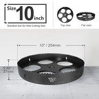 10 Inch Hole Saw with 1/2" Hex Shank Quick Change Arbor, JTemgle Bi-Metal Hole Saw Heavy Duty Hole Cutting Tool for Cornhole Boards, Recessed Lights, Wood, Plastic, Drywall & Soft Metal