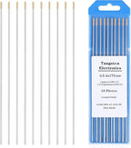 TIG Welding Tungsten Electrodes Tungsten Service 10-Pack（Gold - 1.5% Lanthanated Tungsten 3/32"）
