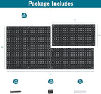 4 Pack 12-Inch X 24-Inch Metal Pegboard Wall Panels, Peg Boards for Garage Tool Storage (Black1224)