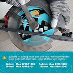 6-1/2 Inch Miter/Table Saw Blades 4pcs, 60 Teeth ATB TCT Fine Finish Wood Cutting Circular Saw Blade with 4/5|5/8 Inch Arbor