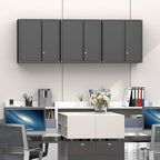 GREATMEET 27.95" H Garage Cabinets, Locking Cabinet, Garage Storage Cabinets, Hanging Wall Mount Cabinet for Utility Room, Black