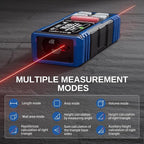 SainSmart Dual Laser Measuring Tool, 393Ft/120M Red Bilateral Distance Meter with Backlit LCD, Rechargeable, Multi-Unit (Ft/in/M), Electronic Level, Length/Area/Volume/Angle Sensor/PC Data Transfer