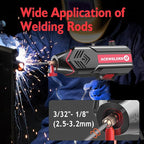 Handheld Welder 110V, Welding Machine 120A Portable Stick Welder, Hand Held Welder Machine IGBT Inverter Digital Display with Welding Tool Set and Toolbox