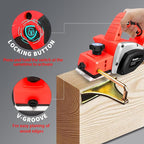 Cordless Handheld Planer for Milwaukee 18V M18 Battery, 15000 RPM Power Wood Planer, 3-1/4 Inch Brushless Power Planer for Woodworking, Carpenter Home DIY(No Battery)