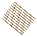 Drill Bit, #43 Cutting Diameter, 4341 HSS Gold Finish 118° Cutting Angle Number Jobber Bits - (Applications: for Drilling Soft Metal Plastic Wood), 10-Pieces
