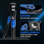 Lichamp Stainless Steel Cable Crimper Hex Lug Tool, Hydraulic Hand Crimping Swaging Tool for Steel Wire Rope 1/8 and 3/16 inch