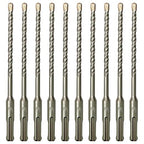10-Pack SDS Plus 1/4" x 6" Rotary Hammer Drill Bits, Carbide Tipped for Brick, Stone and Concrete