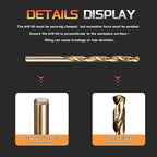 Drill Bit, 17/64" Cutting Diameter (6.747mm), 4241 HSS Gold 118° Cutting Angle Versatile Jobber Bits - (Applications: for Drilling Plastic Wood Soft Thin Metal), 10-Pieces