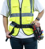 MELOTOUGH 2" Nylon Web Work Tool Belt for Men with Heavy Duty Quick Release Rugged Metal Buckle outdoor men's belt Tool Belts (Black)
