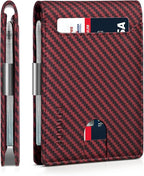 RUNBOX Slim Wallets for Men - Leather Money Clip Mens Wallet - RFID Blocking Front Pocket Bifold Wallet - Thin Credit Card Holder with Gift Box