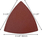 XXGO 60 Pcs 240 Grits 3-1/8 Inch 80mm Triangular Oscillating Tool Sanding Paper for Wood Sanding Fit 80mm Triangular Multi Tool Sanding Pads XG8020240