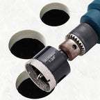 1-3/4 Inch Diamond Hole-Saw Bits with Pilot Drill Bit - 2pc 1-3/4" Diamond Tipped Tile Hole Saws with Guiding Bit Accurate Drilling for Porcelain Tile Ceramic Pottery Granite Stone Glass Bottles 45mm