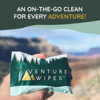 Venture Wipes Tea Tree Oil Body Wipes - Adventure Wipes for Adults - Biodegradable Cleansing With Aloe and Vitamin E - Camping Essentials - Individually Wrapped - 10 Count Bag