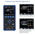 OWON Handheld Oscilloscope, Digital Multi Functional Oscilloscope Multimeters,20000 Counts Portable 3 in 1 Universal Test Instrument, with 3.5 inch LCD Screen Display 2CH 25Mhz Bandwidth HDS25S