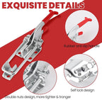 8 Pack Heavy Duty Toggle Clamp Latches 431 Type, 2000Lbs Holding Capacity Adjustable Latch U Bolt Self Lock Toggle Latch Smoker Lid Latch for Tire Carrier Latch Trailer Latch Door Latch Hardware