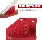 Multi-Angle Bevel Gauge Block, Universal Miter Angle Finder with 15°-45°Miter Angles, Woodworking Measuring Tool for Router and Carpentry Projects