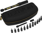 LEXIVON Bike Torque Wrench 1/4-Inch Dr. 15-Piece Kit | 72-Tooth Gear, Dual-Direction Click Type 2~26 Nm / 17.7~230.1 in-lb (LX-191)