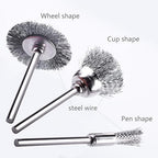 Rocaris 300 Pack Wire Brushes Set, Steel Wire Wheels Pen Brushes Set Kit Accessories for Rotary Tool