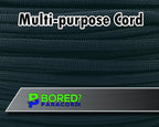 BORED? PARACORD! 550 lb Paracord - Ideal for Crafting, Camping, DIY Projects, Active & Military Outdoors - Strong Survival Rope - Tactical Parachute Cord Type III - Olive Drab Green 100 Feet